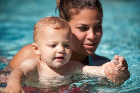 Pool Safety: Teach babies to find the wall